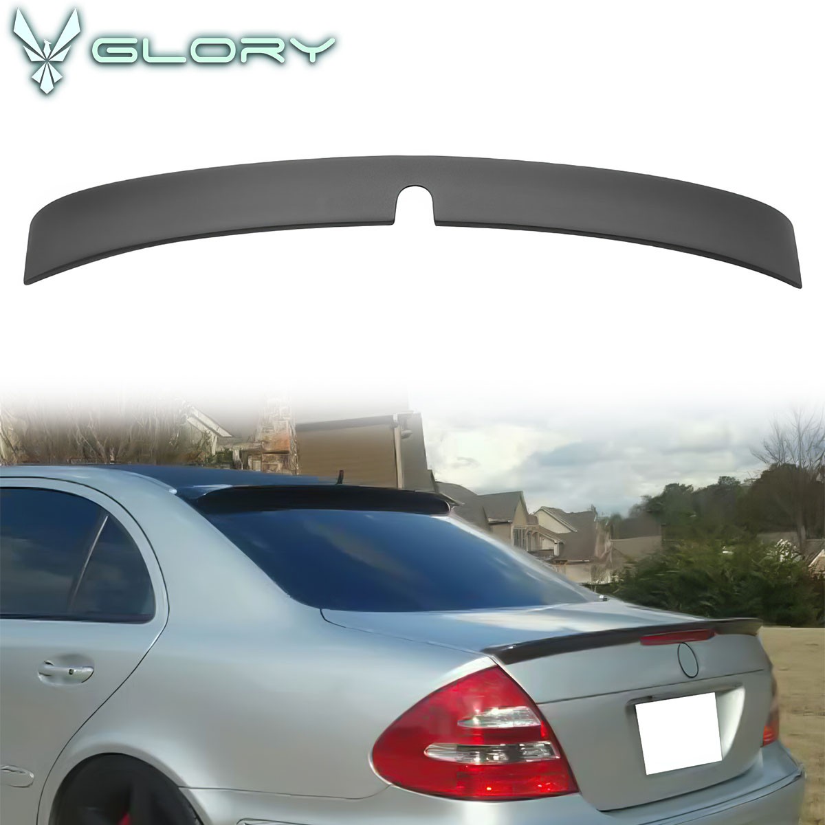 Use For Benz E class W211 Sedan 2003-2009 Year Roof Spoiler ABS Plastic