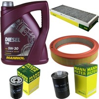 MANN-FILTER Inspektionspaket Mannol 5L Diesel Tdi 5W-30 FüR Audi 80 1.6