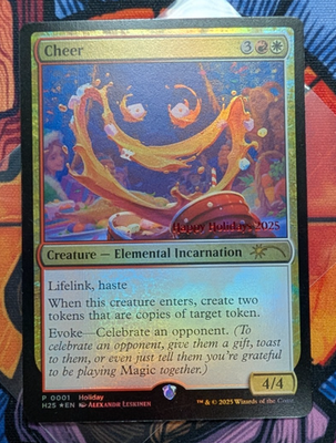 mtg happy holidays cards Cheer 0001 Happy Holidays 2025 Promo WPN Magic MTG Card English