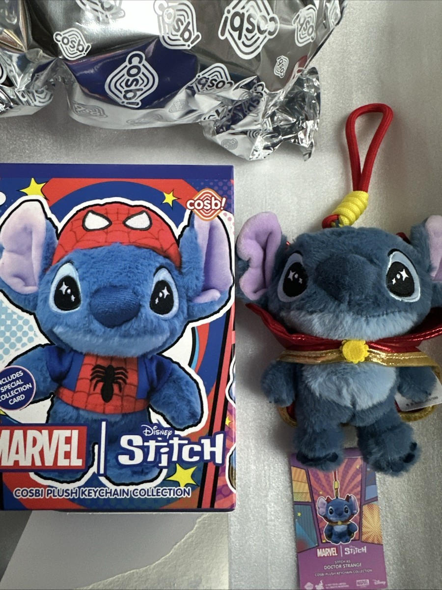 Disney Marvel STITCH Cosbi Plush Mystery Blind Box 6” Key Chain