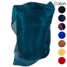 Stola cerimonia organza coprispalle elegante leggero scialle sciarpa foulard