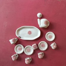 13 Piece Vintage Asian Style Miniature Tea Set