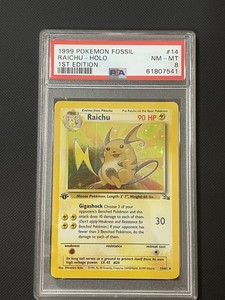 Raichu 1999 Fossil #14/62 1st Edition Holo Price Guide - Sports
