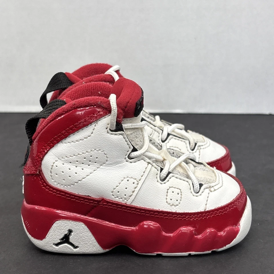Nike Air Jordan 9 Retro TD 401812-160 White/Black-Gym Red Size 4C Toddler - Изображение 3 из 4