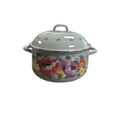 The Pioneer Woman Sweet Romance 6.4-Quart Enamel on Steel Dutch Oven with Lid