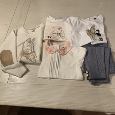 LOT OF 5 Janie and Jack 4T Cotton Sweater 2 Long Sleeve 1 shirt 1 leggings