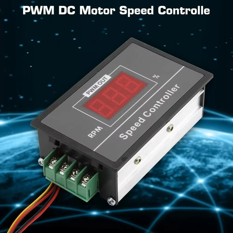 LED Digital Regulator DC 6-60V 12V 24V 36V 48V 30A PWM DC Motor Speed Controller - Image 4 of 4