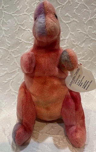 Vtg 1995 Ty Beanie Baby Rex Dinosaur 3rd Gen Hang 2nd Gen Tush New