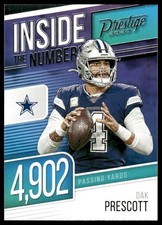 Dak Prescott 2020 Panini Prestige #IN-DP Inside the Numbers Dallas Cowboys