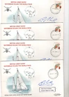 1973 AUSTRALIA : BRITISH ARMY ROUND THE WORLD RACE SIGNED FDC'S X4 I3