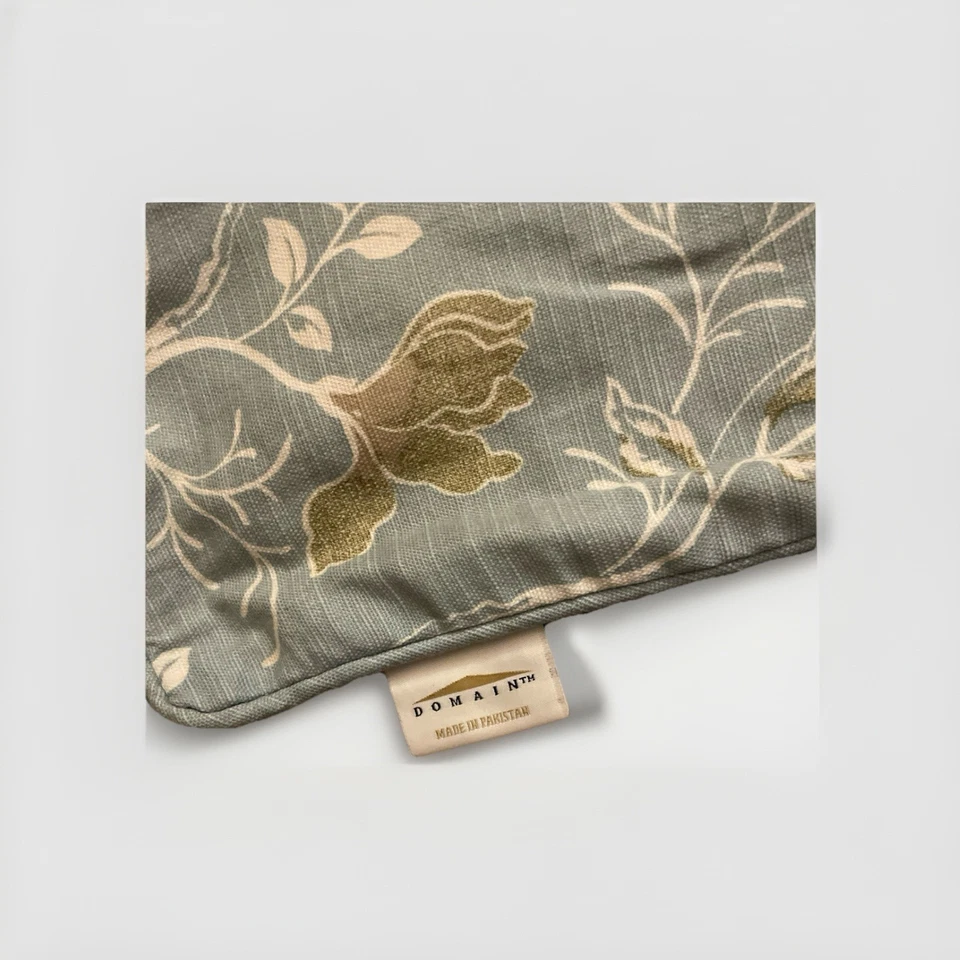 Funda de almohada Domain 19 pulgadas x 20 pulgadas verde salvia floral decoración pájaro cierre cremallera Foto 2 de 2