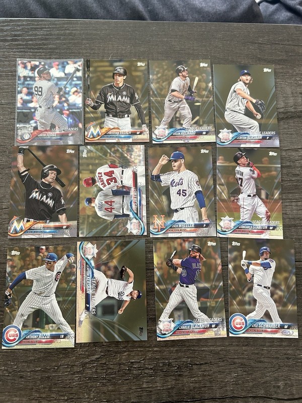 Huge 2018 Topps Series 1 Gold /2018 + Rainbow Foil 250 Card Lot! Aaron Judge