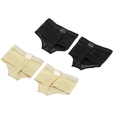 Foot Undies Thongs for Dance,2 Pair XL 41-42 Black/Skin Tone