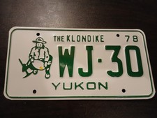 1978 Yukon License Plate. WJ-30