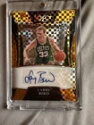 Larry Bird Panini 2021-22 Select Prizm Gold Checkered Auto /10 Celtics