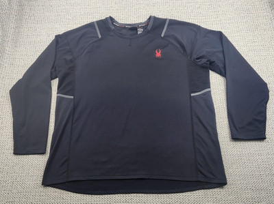 Spyder Pullover Shirt Mens XL ProW B Long Sleeve Athletic Stretch Performance