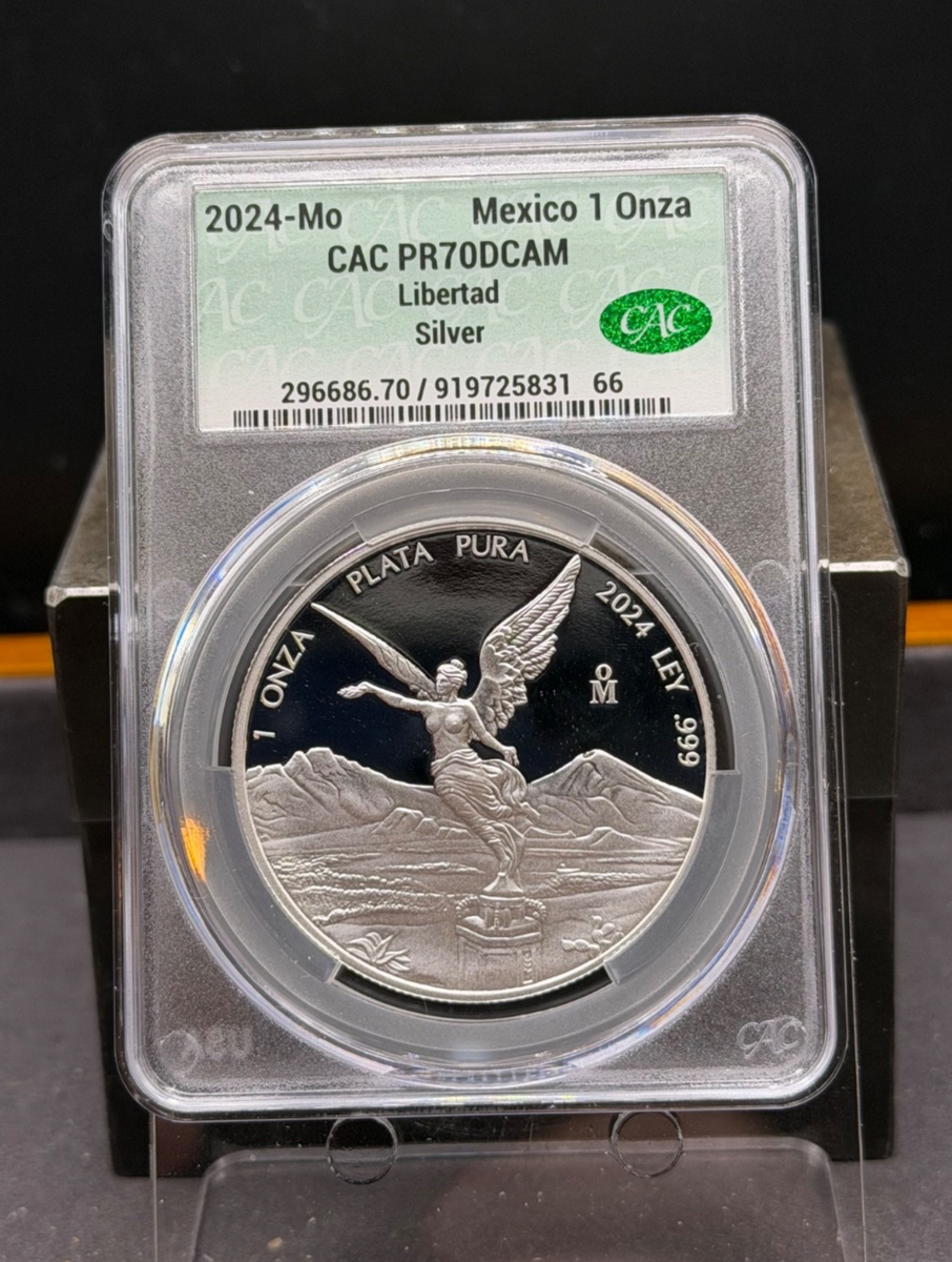 2024 - 1 oz PR70 DCAM Libertad .999 Silver Proof Coin CAC - Mexico