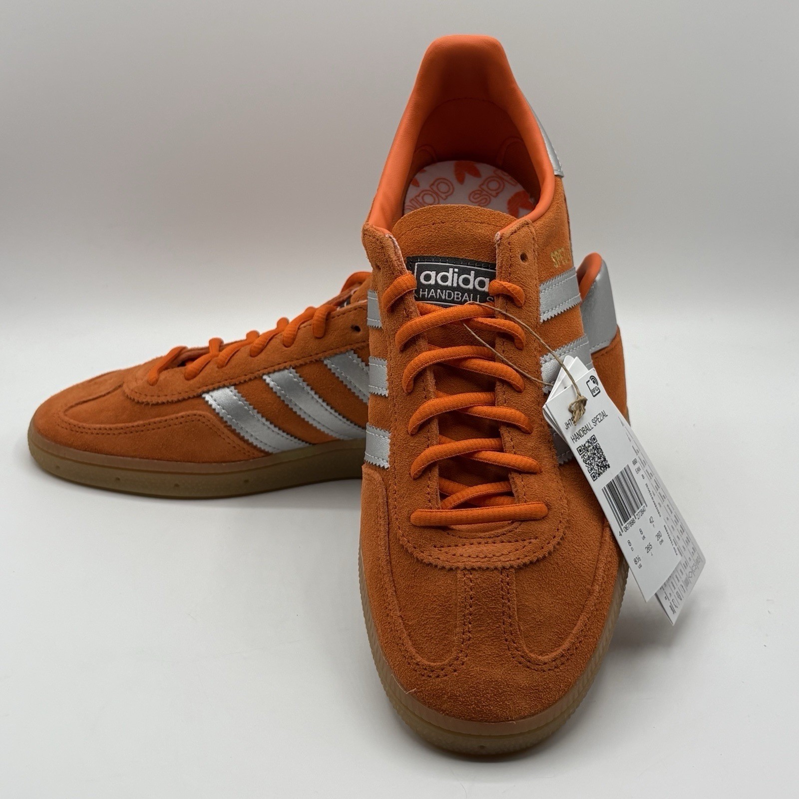 Adidas Originals Handball Spezial Orange Silver JH7557 Mens Shoes Sneakers 9.5