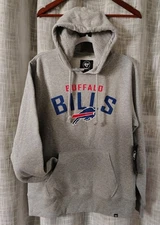 🏈'47 Brand Buffalo Bills Licensed Slate Gray Hoodie  Size Small