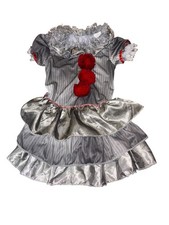 Crazy Carnevil Evil Clown Costume Dress Girls Medium 7-8 Halloween IT