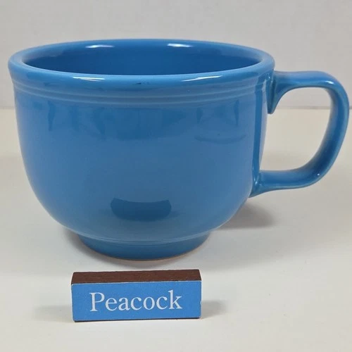 Fiesta JUMBO MUG - Peacock Blue - Fiestaware Cup 18oz Retired Discontinued HLC