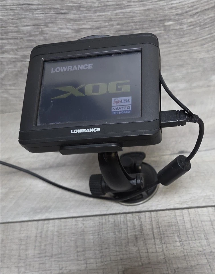 Lowrance XOG GPS Bundle - With MN Lake Maps Card, Mount, & Car Adapter - Working - Image 2 of 4