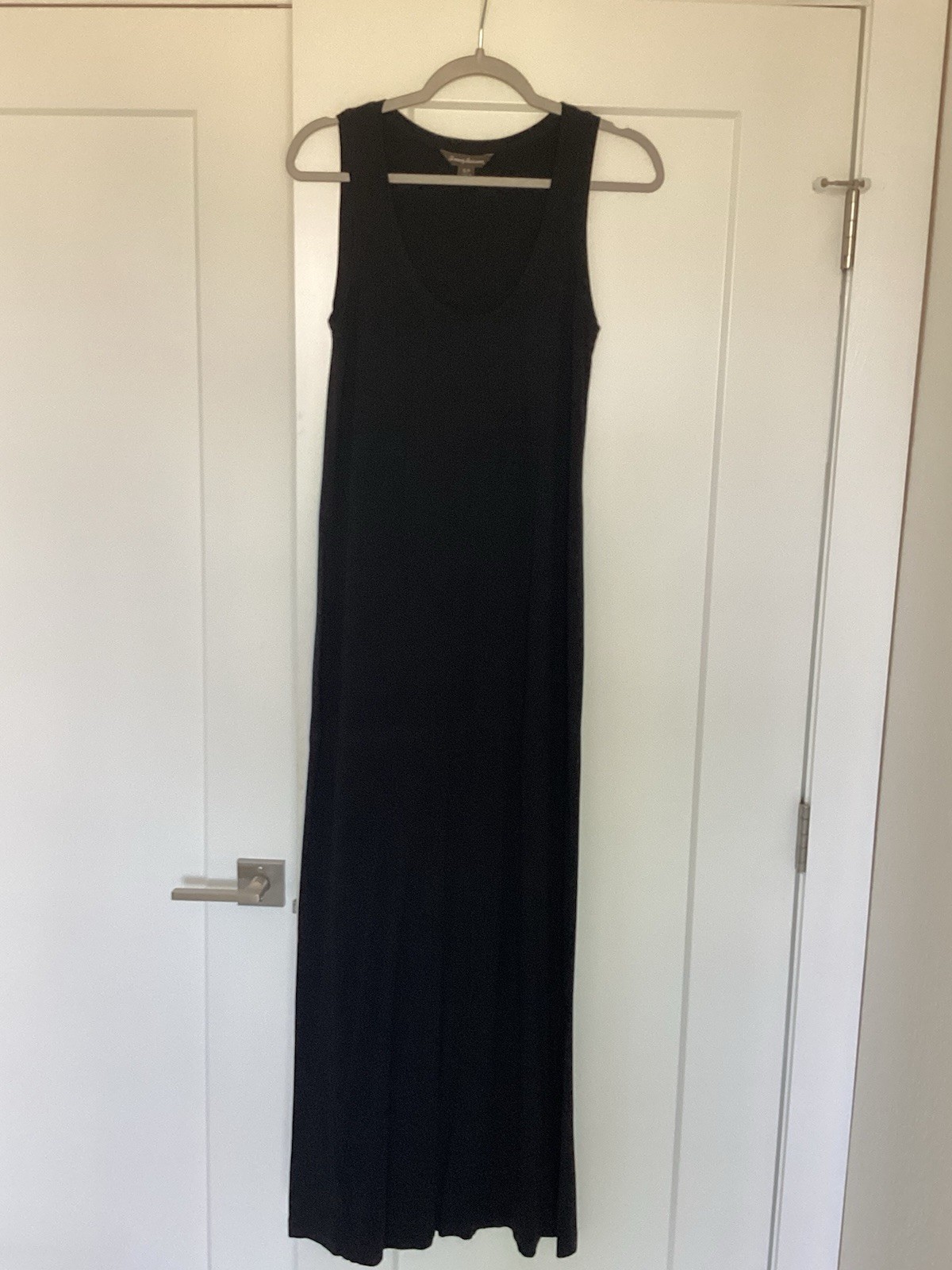 Tommy Bahama Women's Black Cotton Knit Sleeveless Maxi Tank Dress Size S/P