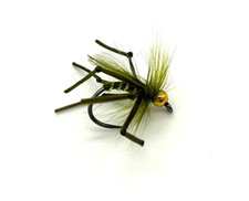 6 X Goldhead Vibrating Daddy Long Legs - Olive - Trout Fishing Flies