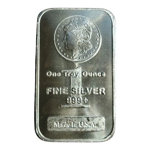 1 oz. Highland Mint Fine Pure Silver Bar Morgan Dollar Design .999
