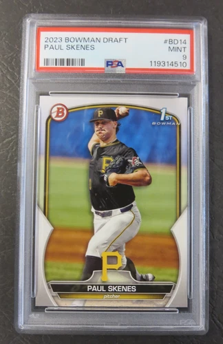 2023 Bowman Draft Paul Skenes 1st Pittsburgh Pirates RC ROOKIE PSA 9 MP