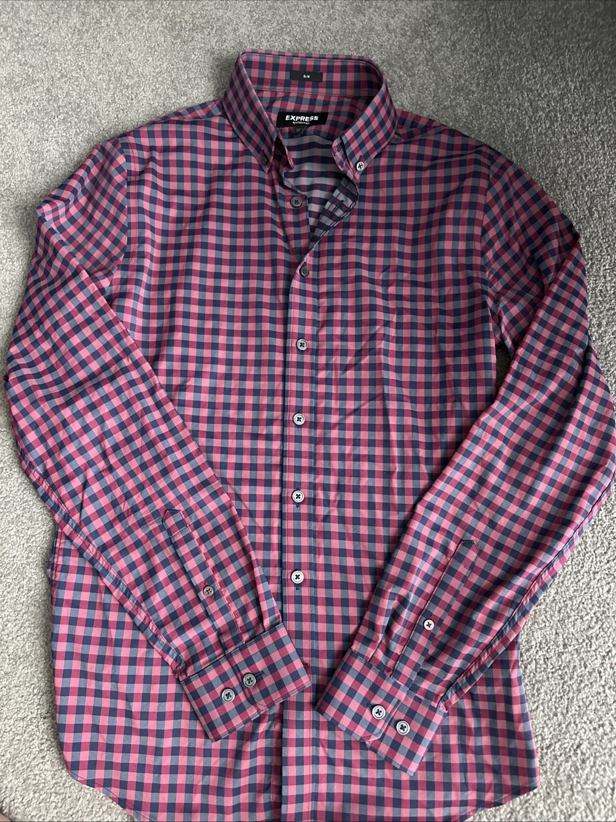 Express Profomance Men's Button Down Size Extra S… - image 1