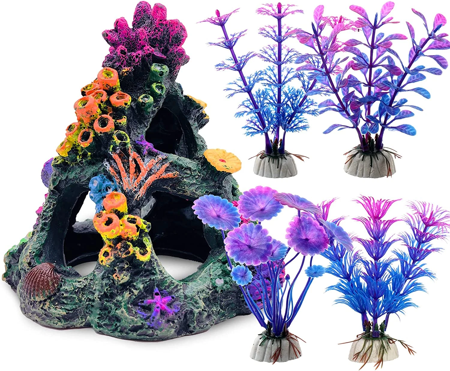 Aquarium Colorful Coral Reef Set Fish Tank Decoration Mountain Ornament for Aqua
Opens in a new wind