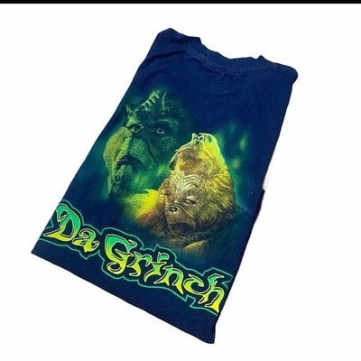 Vtg 2000 The Grinch Jim Carrey Movie Promo Rap LS Tee Men s Large Da Grinch Y2K