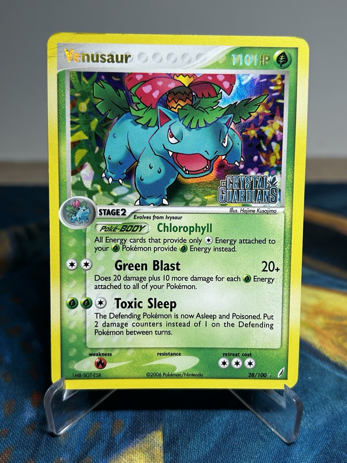 Venusaur 28/100 EX Crystal Guardians Reverse Holo Stamped Rare Pokemon Card HP