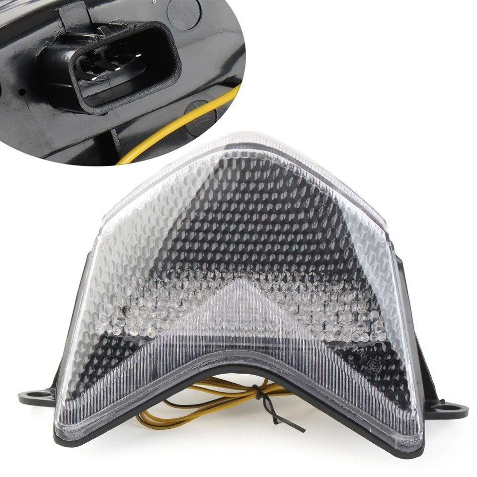 For Kawasaki NINJA ZX-6R 636 Z750S 2005-2006 Tail Brake Lights Taillamp Clear Foto 3 de 4