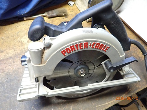 USA PORTER CABLE 743 LEFT HAND CIRCULAR SAW W/ CASE