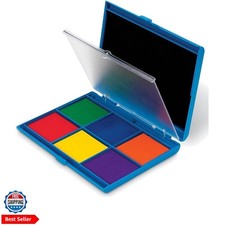 7-Color Dual Stamp Pad - Washable Ink Pad for Kids, Ink Pads for Stamps, Stam...