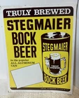 VINTAGE STEGMAIER BOCK BEER PA CARDBOARD SIGN WILKES BARRE PA BAR