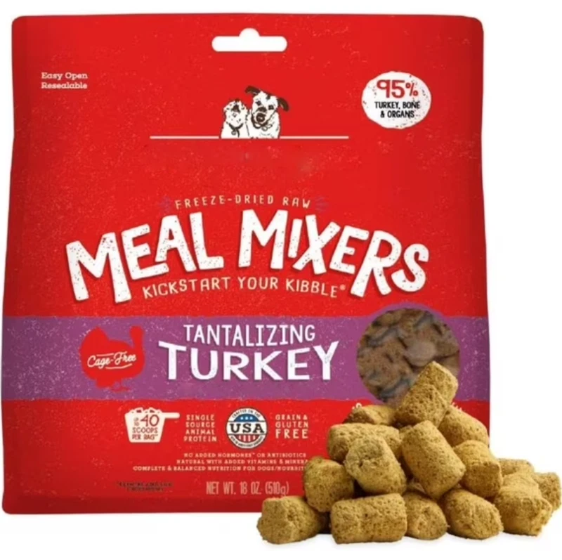 Freeze Dried Raw Turkey Dog Food Topper 18oz