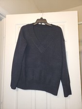 Black V neck sweater Size medium Great for Holidays