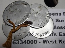 WW2 relic dogtag identity disc - West Kent Regiment MUNT 6354796