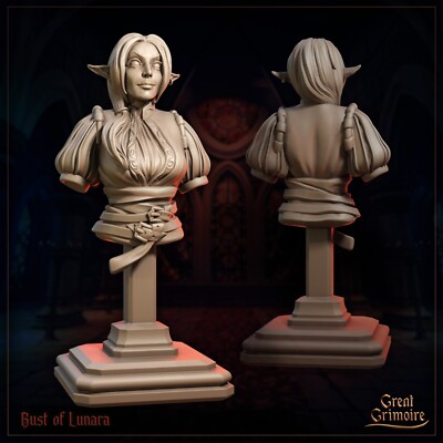 Lunara Female Werewolf Elf Fighter Rogue Bust Miniature | D&D DnD |