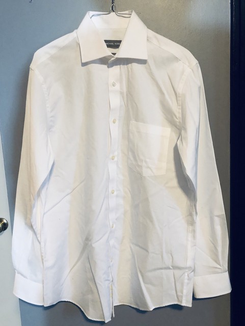 michael kors mens white dress shirt