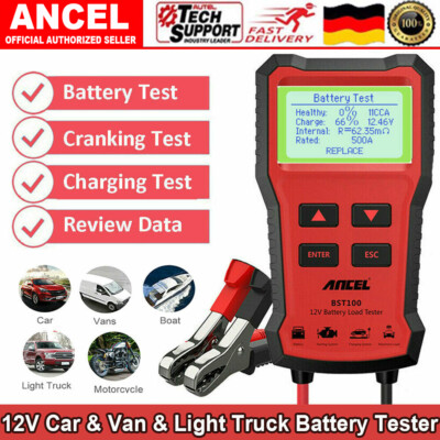 ANCEL BST100 12V Batterietester Digital PKW KFZ Diagnosegerät Akku Testgerät DE