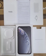 Iphone XR 64 GB BLACK EMPTY BOX WITH BOOKLET NO STICKERS