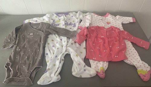 Lot Of 4 Baby Girl Clothes 3 Months Long Sleeve One Piece Body Suits Love Daddy Ebay Lot Of 4 Baby Girl Clothes 3 Months Long Sleeve One Piece Body Suits Love Daddy Ebay