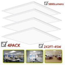 4Pack LED Panel Light 2x2Ft Drop Ceiling Flat Panel Recessed Troffer Fixture