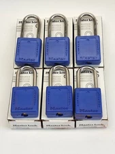 Box of 6 Master Lock 410 KA Blue Safety Lockout Padlock Isolation Tag 410KABLU