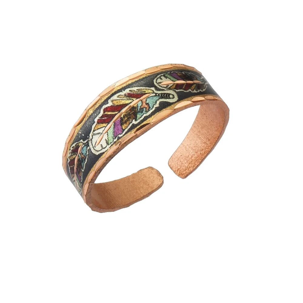 Aves de plumas Anillos de moda de cobre