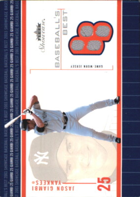 A8249- 2003 Fleer Showcase Baseball's Beste Spiel # Jg Jason Giambi Trikot -